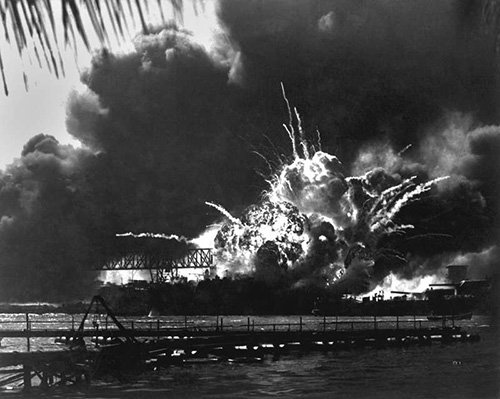 Explosion-USS-Shaw-magazine-attack-Pearl-Harbor-Dec-7-1941